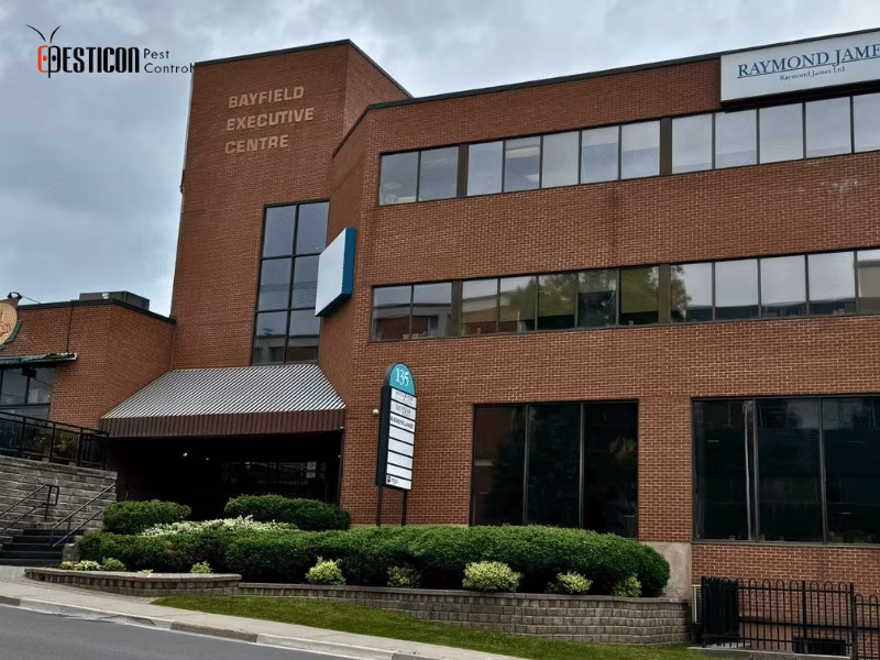 Professional office building serviced by Pesticon for commercial pest management solutions