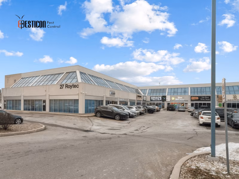 Commercial plaza serviced by Pesticon for professional pest management solutions